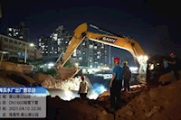 健民路香山湖段管道完工，梅溪水廠出廠管工程建設取得階段勝利
